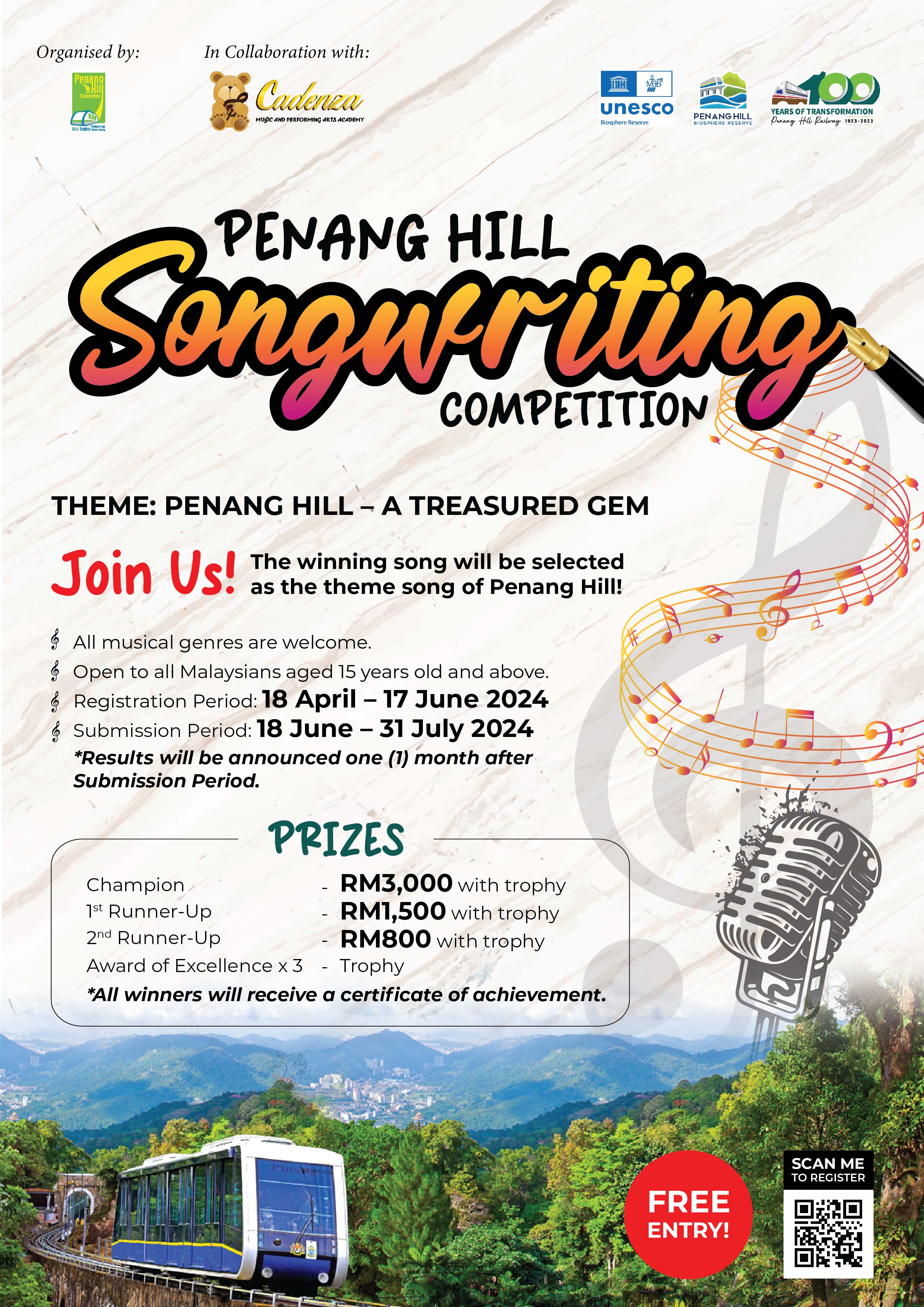 PHF2024 - Penang Hill Songwriting Competition