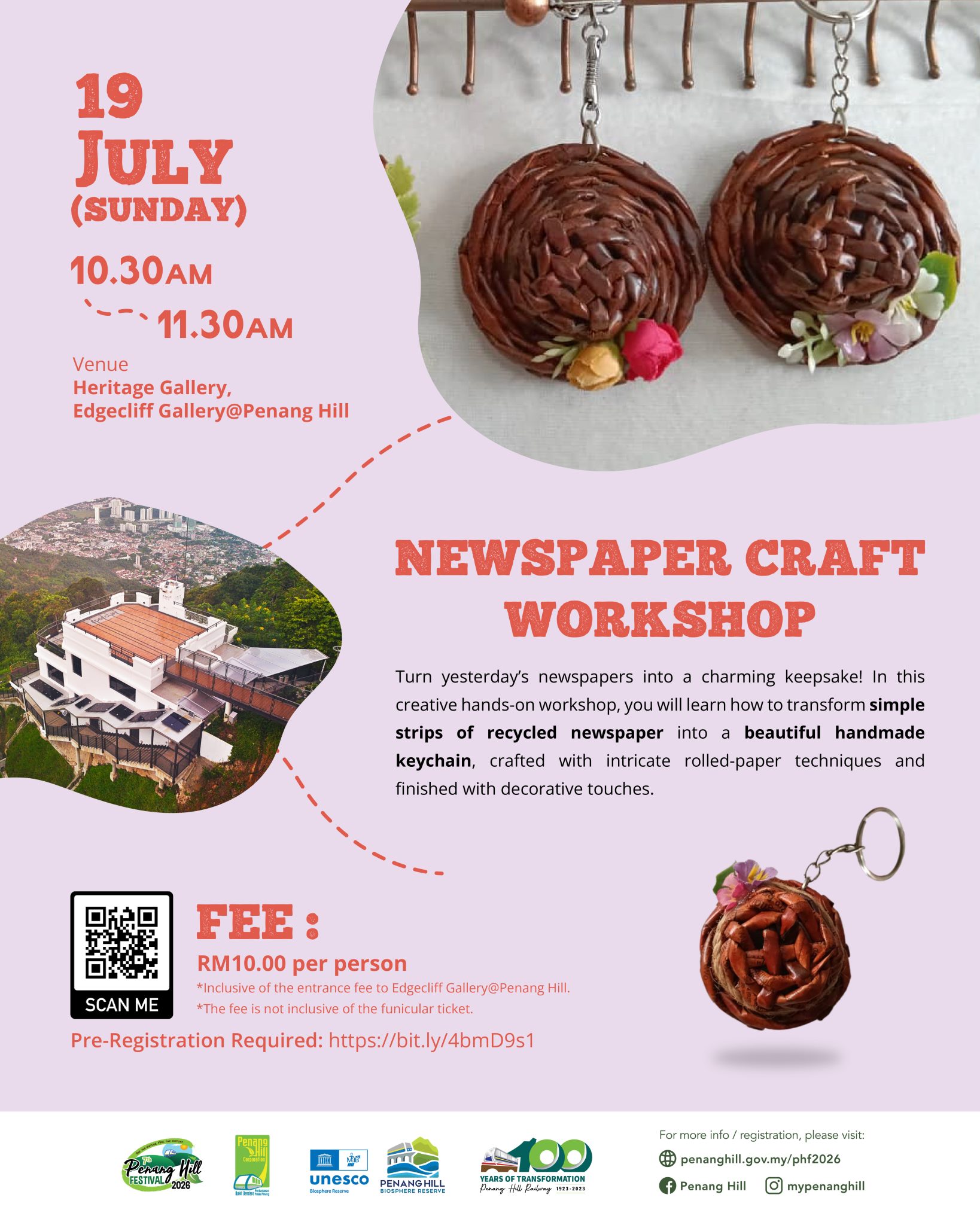Newspaper Craft Workshop – Penang Hill Festival